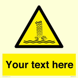 Custom warning artificial waterfall